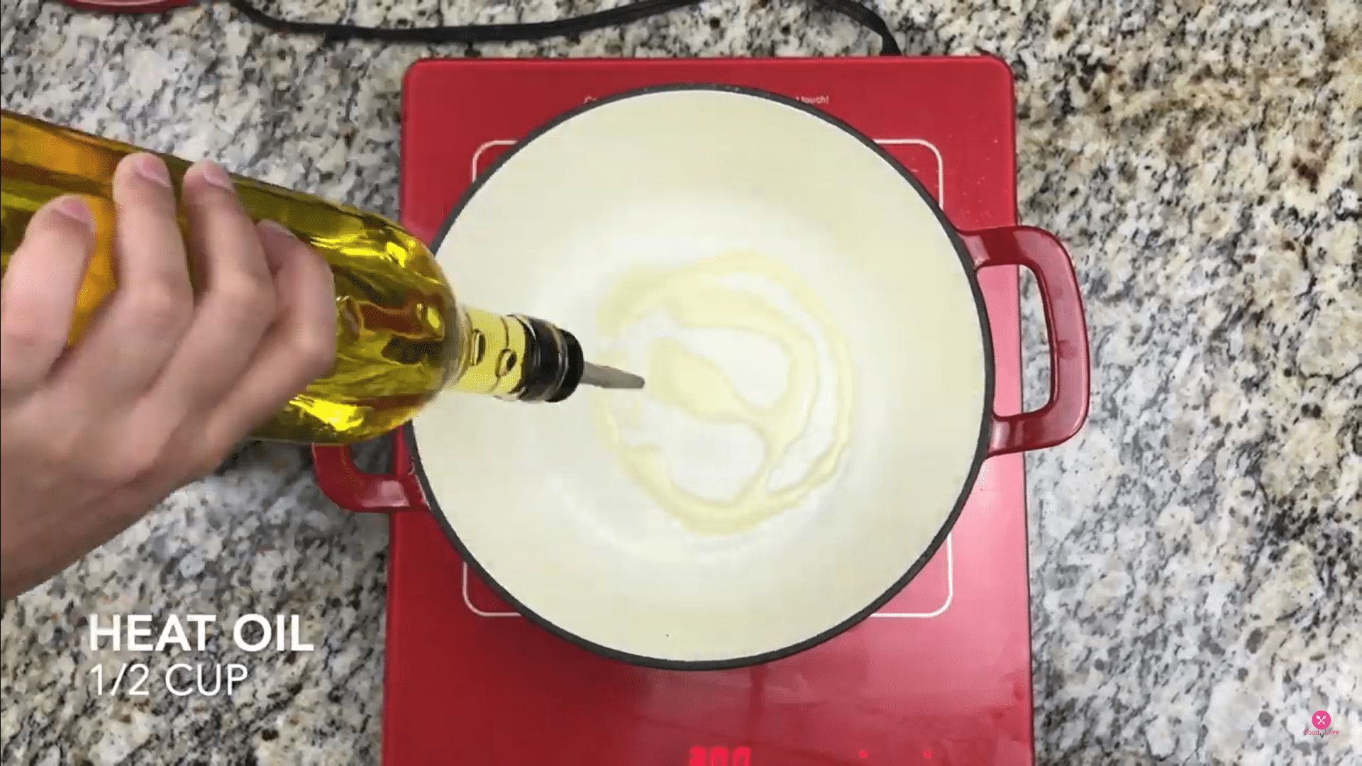 heat oil in pot heat oil in pot